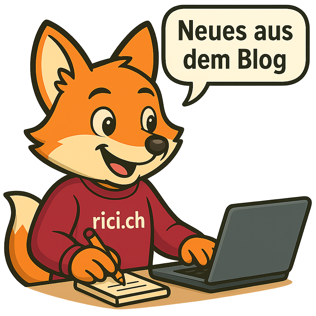 Rici.ch Fuchs-Maskottchen für IT-Support